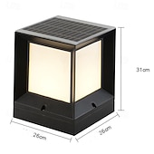 cheap Post Light-LED Outdoor Solor Post Lights 21cm Nordic Style Outdoor Column Lights Fence Post Cap Lights Waterproof IP54 for Deck Suitable for Door Stone Pillars Garden lamp Post