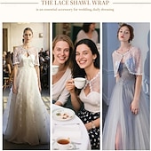 Недорогие Свадебные накидки-элегантная кружевная шаль для женщин, цветочные кружевные шали и палантины для свадеб, гостей, невест, подружек невесты