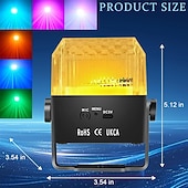 abordables lumières de projecteur de galaxie d&#039;étoile-Mini lumières de fête RVB colorées activées par le son, lumière stroboscopique de fête avec télécommande pour Halloween, Noël, mariage, anniversaire, fêtes, lumières de scène à LED pour extérieur,