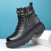 abordables Bottes de travail-Bottines décontractées marron clair pour homme avec fermeture éclair – bottes tendance en similicuir pour les aventures en plein air et les tenues décontractées