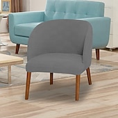baratos Cobertura de Sofa-capa decorativa para cadeira com grade 5x5 e encosto alado - capa elástica para cadeiras de jantar ou de destaque