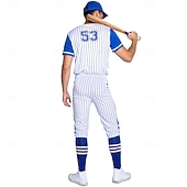cheap Profession &amp; Uniform Costumes-Striped Sports Baseball Uniform Party Outfit COS Sexy Cheerleading Uniform Cheerleading Uniform Halloween Costume