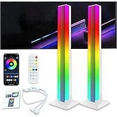 abordables Lumières intelligentes-Bande lumineuse LED RVB, barres lumineuses LED RVB IC synchronisées avec la musique, éclairage d&#039;ambiance alimenté par USB, rétroéclairage de télévision de jeu à changement de couleur avec