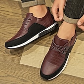 Χαμηλού Κόστους Καθημερινά Sneakers-Ανδρικά μπλε σκούρο ελαστικά αθλητικά παπούτσια με κορδόνια – αναπνεύσιμα αθλητικά παπούτσια για επαγγελματικές casual εμφανίσεις, μετακινήσεις και περπάτημα στην πόλη