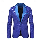 ieftine Topuri-Discotecă Anii 1980 Geacă Blazer cu guler de rever Normal Disc Paiete Costume de fancy Bărbați Halloween Mascaradă Club Parada Mândriei Luna Mândriei Adulți Geacă Toamna iarna