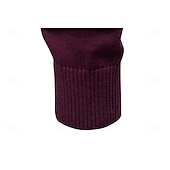 abordables Pulls et cardigans élites pour hommes-Homme Pull Tricoter Hauts Réguliers Demi-zip Bandes Rayé Col montant ancien Frais École Vacances Vêtement Tenue Printemps Automne Noir Violet S M L