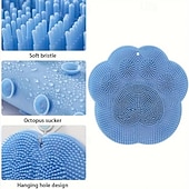 Недорогие Гаджеты для ванной-силиконовая ножка для душа &amp;мочалка для спины – нескользящая, легко моется, отшелушивает &amp;расслабляющий массажный коврик для ванной