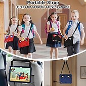 economico Cover per iPad-Tavoletta Custodie cover Per Apple iPad 10a 10,9&quot; Portatile Tracolla con supporto regolabile Armatura Gel di Silice PVC