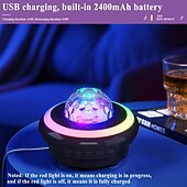 baratos Luzes de Natal-Projetor de céu estrelado com controle remoto, luz noturna com alto-falante Bluetooth, lâmpada Galaxy recarregável USB para decoração de quarto infantil