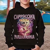 billiga Pojkens 3D Sporter &amp; Spel-Pojkar 3D Grafisk Huvtröja Långärmad Vår Höst Mode Streetwear Barn 4-12 år Huva Utomhus Ledigt Dagligen Normal