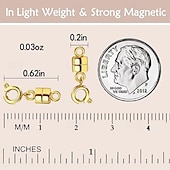 economico arti, mestieri e cucito-8 fermagli e chiusure magnetiche resistenti per collane, convertitori di fermagli per gioielli placcati in oro e argento per collane e bracciali.