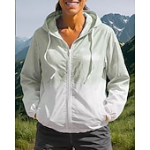 preiswerte Wasserdichte Jacken-Damen Windjacke Softshelljacke Wanderjacke Außen Wasserdicht Winddicht Wanderoutfits Wanderbekleidung Frühling Herbst Oberteil Camping / Wandern / Höhlenforschung Laufen Farbverlauf Rosa Blau Leicht