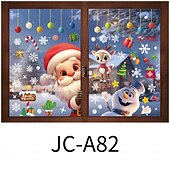 お買い得  ステッカー-クリスマスの窓用ウォールステッカー、スノーフレークの窓用ステッカー、跡が残らない取り外し可能なクリスマスデコレーション、ホリデー気分を盛り上げるデコレーション