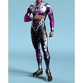 abordables Impresión-Trajes Zentai estampados Traje de cosplay Body Estampado Disfraz de carnaval Traje de Cuerpo Completo Hombre Mujer Disfraz Sexy Víspera de Todos los Santos Traje para Rendimiento Fiesta Mascarada