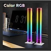 abordables Lumières intelligentes-Bande lumineuse LED RVB, barres lumineuses LED RVB IC synchronisées avec la musique, éclairage d&#039;ambiance alimenté par USB, rétroéclairage de télévision de jeu à changement de couleur avec