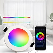 billiga Smart Home-lampor-LED-taklampor infälld belysning wifi bluetooth, infälld taklampa, burklampor, rgb färgskiftande, dimbar, för sovrum, vardagsrum, köksbelysning i taket