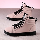 cheap Men&#039;s Sneakers-Men&#039;s Green Faux Leather High-Top Sneakers with Black Sole, Fashion Lace-Up Casual Shoes for Streetwear, Parties and Daily Wear