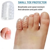 economico Cura Personale &amp; Salute-30 pezzi di protezioni per dita in silicone per donne, separatori di dita in gel anti-attrito, copri dita traspiranti per uomini e donne, manicotti per dita per unghie incarnite, calli, duroni,