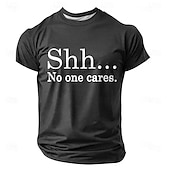 economico T-shirt di Umorismo Sarcastico-T-Shirt Grafica Sarcastica per Uomo - 'Shh... A Nessuno Importa' Top Umoristico a Maniche Corte