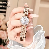 levne Quartz hodinky-Nové módní a trendy dámské hodinky Golden Shield jsou importovaný stroj s diamanty zdobeným kalendářem, retro tenký model s malým ciferníkem, vodotěsné, ležérní a sportovní, dámské, obchodní.