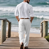 economico T-shirt set da uomo-Per uomo Set di biancheria Completi T-shirt Completi camicia e pantaloni Outfit 2 pezzi Manica Lunga Bavero Primavera Autunno Semplice Moda Casual 2 Pezzi Vacanza Abbigliamento quotidiano Uscire Nero