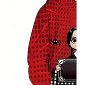 economico Cartone animato 3D della ragazza-Felpa con cappuccio grafica da cartone animato per ragazze, carina, estiva, gotica, a maniche lunghe, traspirante, alla moda, per Halloween, per ragazze