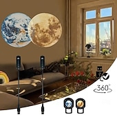 voordelige star galaxy projector lichten-maan aarde astronaut lamp projector nachtlampje 360 maan projectielamp usb ster nachtlampje oplaadverlichting met 3 standen romantische sfeerlamp voor selfie achtergrond slaapkamerinrichting