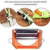 abordables Ustensiles pour fruits &amp; légumes-Ensemble d'ustensiles de cuisine multifonctionnels 3 en 1, éplucheur de légumes, éplucheur de fruits multifonctionnel, tranche et épluche toutes sortes de fruits et légumes