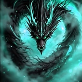 cheap Animal Print T shirts-Men's Dragon 3D T Shirt Long Sleeve T shirt 3D Print Crew Neck Shirt Fashion Fantasy Casual Daily Street Lake Blue Yellow Green Summer Spring Clothing Apparel S M L XL XXL XXXL