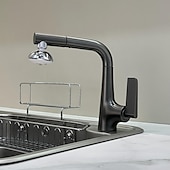 abordables Robinets de cuisine-Robinet de cuisine - Poignée unique à un trou Électroplaqué / Finitions peintes Extractible / Rétractable / Bec Standard Ensemble central Moderne Contemporain Kitchen Taps