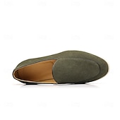 abordables Zapatillas sin cordones y mocasines de hombre-Mocasines sin cordones de ante color tostado para hombre: zapatos casuales livianos para uso diario en la oficina, para ir al trabajo y para el fin de semana.