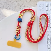 baratos Cordões de telefone e pulseiras-Nova alça de ombro moderna e moderna com corda longa ajustável para celular pendurado no pescoço e transversal, corrente pendurada com rosto sorridente e resistente para áreas externas para mulheres