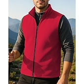 preiswerte Fleece &amp; 3 in 1 Jacken-Herren Fleeceweste Ärmellos Weste Außen Thermowarm Winter Vollreißverschluss Polyester Schwarz Armeegrün Rot Jagd Angeln Klettern