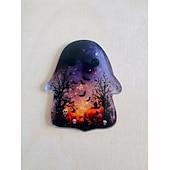 levne Halloweenové závěsné a stolní dekorace-Halloween kapesní objetí duch s povzbudivou kartičkou roztomilý mini přívěsek inspirativní dárek pro přátele ručně vyřezávaná drahokamová socha ducha pro dekoraci domácího stolu