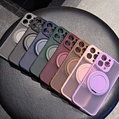 Недорогие Чехлы для iPhone-телефон Кейс для Назначение iPhone 17 Pro Max 17 Air i16 15 14 Pro Max Plus 13 Pro Max Кейс на заднюю панель Поддержка беспроводной зарядки Откидная подножка Защита от удара Ретро ПК