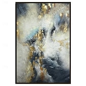 abordables Peintures Abstraites-Peinture à l&#039;huile sur toile décorative en feuille d&#039;or, tableau abstrait moderne, tableau mural pour salon, affiches et impressions