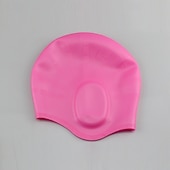 رخيصةأون قبعات السباحة-قبعة سباحة من السيليكون إلى بالغين سيليكون غرفة إضافية ملائمة مريح مقاوم للكلور ومضاد للحساسية سباحة تزلج على الماء