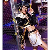  مستوحى من المعبود الكوري محبوب الجماهير نجم البوب كوستيوم أزياء فنتازيا المعبود الافتراضي for نسائي للفتيات بالغين للأطفال عيد الرعب مهرجان أداء كوميك كون معرض الأنمي