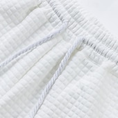 voordelige T-shirt sets voor heren-Voor heren Wafel Shirt T-shirt past 2 stuks outfits T-shirt en korte broek Korte mouw Strakke ronde hals Zomer Effen Modieus Casual Jacquard 2-stuks Vakantie Alledaagse kleding Uitgaan Zwart Wit Khaki