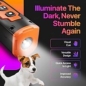 お買い得  犬用トレーニング用品-犬の吠え防止装置 超音波式吠え防止装置3台 6つのトレーニングモード 23フィートの範囲で吠える 懐中電灯付き 安全 &amp;犬のための人道的な充電式コンパクト吠え防止装置