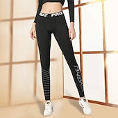 Недорогие Беговые штаны и леггинсы-Жен. Компрессионные штаны Основной слой Леггинсы на флисовой подкладке Завышенная Нижняя часть Одежда для спорта и отдыха Для спортивного зала Тренировка Осень Теплый Баскетбол Бег Йога