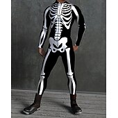 levne Potisk-Vzorované obleky Zentai Cosplay kostým Bodýčko Potisk Karnevalový kostým Oblek na celé tělo Pánské Dámské Chlapecké Sexy kostým předvečer Všech svatých Kostým pro Výkon Párty Plesová maškaráda Dětsk