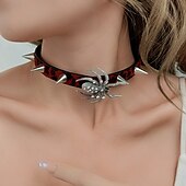 levne Příslušenství-Punk a gotika Náhrdelník Choker Křížový přívěsek pavoučí síť Maškarní kostým Dámské předvečer Všech svatých Karneval Výkon Párty Ležérní Dospělí Náhrdelníky Celý rok