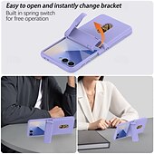 Χαμηλού Κόστους Samsung Θήκη-τηλέφωνο tok Για Samsung Galaxy Z Flip 7 Z Flip 6 Πίσω Κάλυμμα με βάση στήριξης Υποδοχή κάρτας Ανθεκτική σε πτώσεις PC