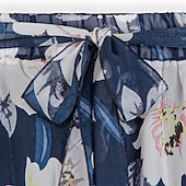 ieftine Fuste de șifon-Pentru femei Fustă Leagăn Modă Casual Maxi Talie Medie Fuste Floral Imprimeu Micro-elastic Vacanță Stradă Negru Roz Îmbujorat Albastru Primăvară Șifon Poliester