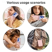 baratos Capa Samsung-telefone Capinha Para Samsung Galaxy Z Flip 7 Z Virar 6 Z Flip 5 Z Flip 4 Capa traseira com cordão Pata de Apoio Slot para cartão Retro TPU Couro PU