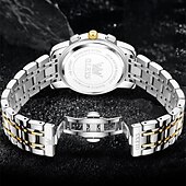 economico Orologi al quarzo-il nuovo orologio da lavoro con bracciale in acciaio inossidabile olevs con calendario luminoso, piccolo orologio al quarzo multifunzionale da 24 ore, tre lancette, orologio da polso sportivo da uomo