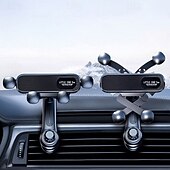 お買い得  車両サービス-回転式車載電話ホルダー エアベントマウント 重力格納式 目に見えない車載スタンド 携帯電話 GPS ナビゲーション 安全 安定 調節可能 自動車アクセサリー