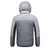 economico Piumini e parka da uomo-Per uomo Cappotto Invernale Giacca imbottita Giacca Imbottita Tasca Poliestere Vacanza Abbigliamento quotidiano Data Regolare Moda Casual Confortevole Calore Termico Inverno Blocco di colori Grigio