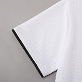  Men's Waffle Polo Shirts Zip Polo Casual Holiday Quarter Zip Short Sleeve Fashion Basic Plain Quarter Zip Summer Spring Regular Fit Black White Navy Blue Orange Waffle Polo Shirts